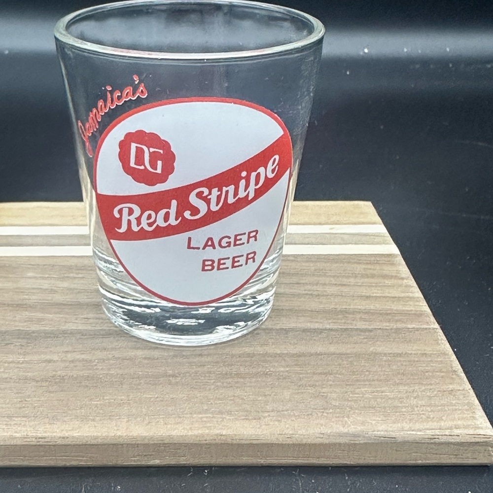 Red Stripe Lager Beer Glass